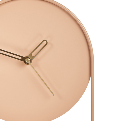 Pink Wall Clock No Numerals 20 x 62cm Oval Pendulum