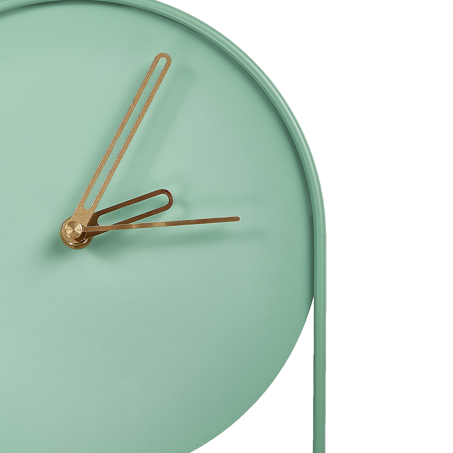 Wall Clock Light Green Steel Minimalist Pendulum 20 x 62cm