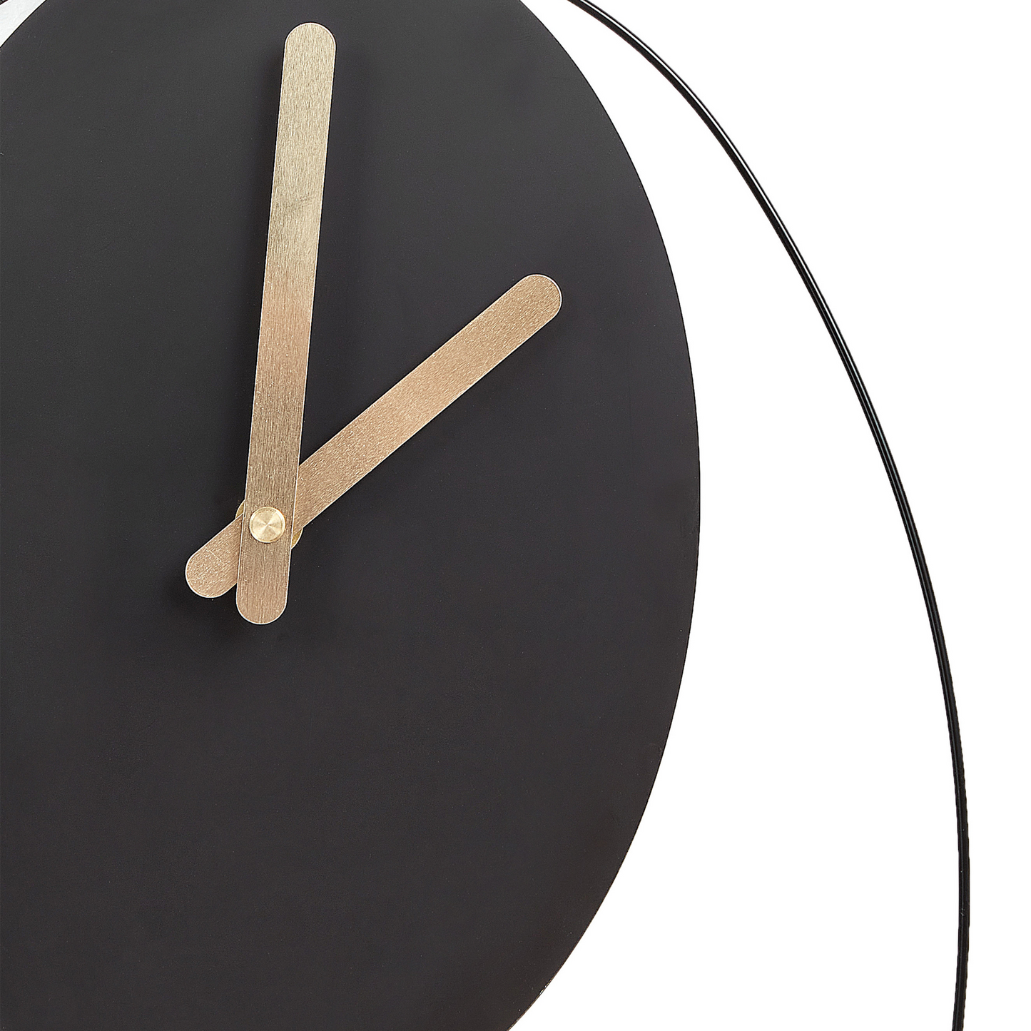 Wall Clock Black Gold Minimalist 31 x 45cm