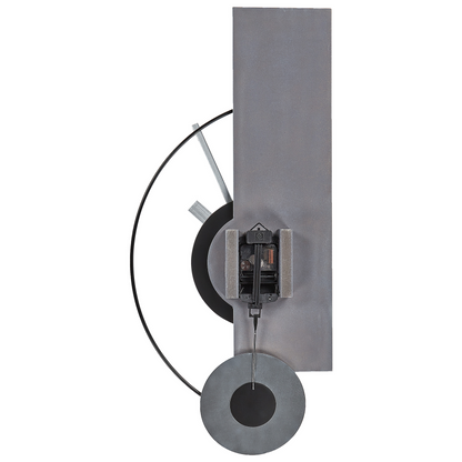 Grey Steel Wall Clock 31 x 63cm Modern Minimalist No Numbers