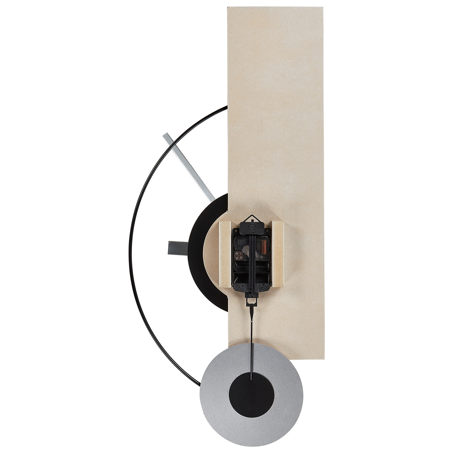 Wall Clock Beige Steel 31 x 63cm Minimalist Geometric Design