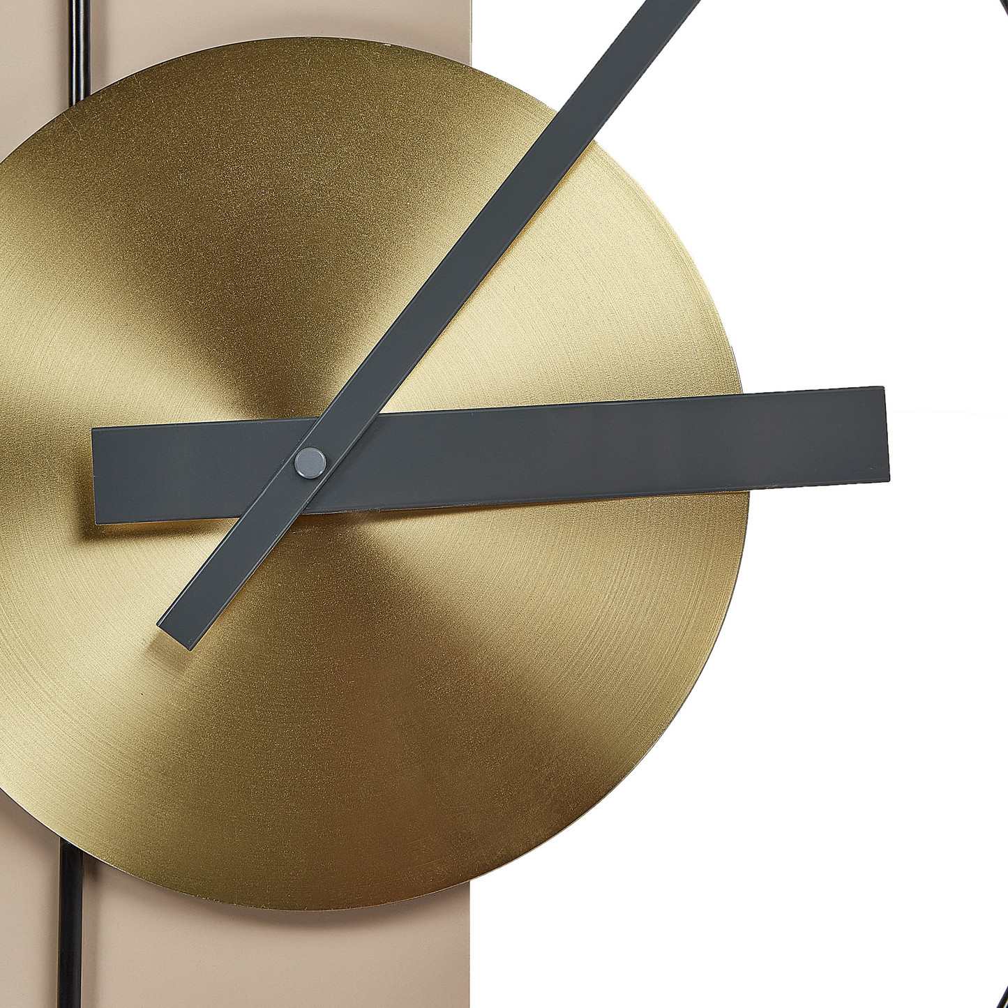 Wall Clock Beige Steel 31 x 63cm Minimalist Geometric Design