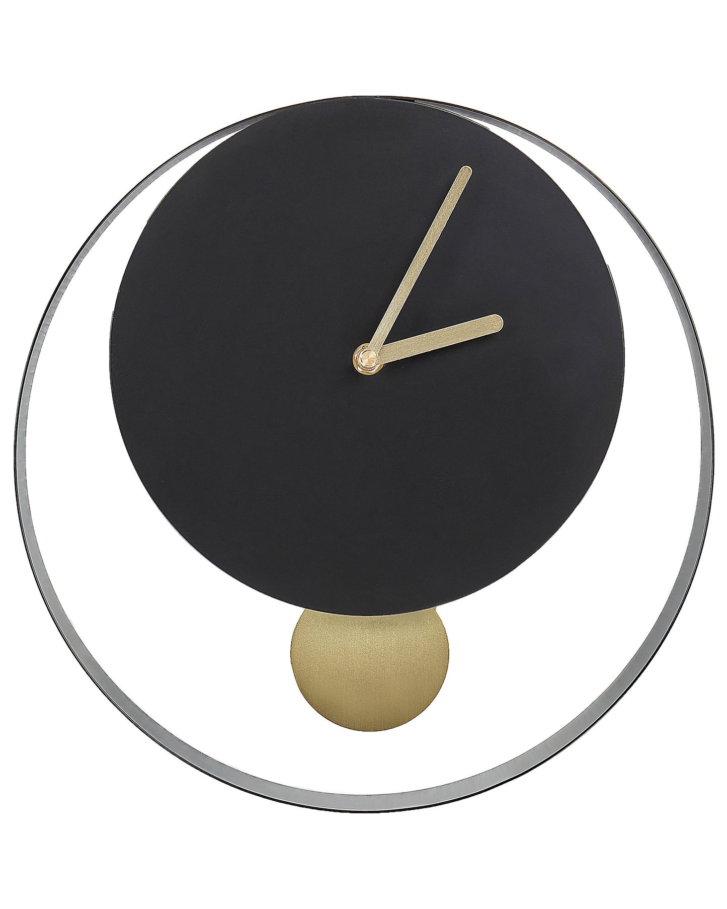 Black Gold 30cm Wall Clock Minimalist No Numerals