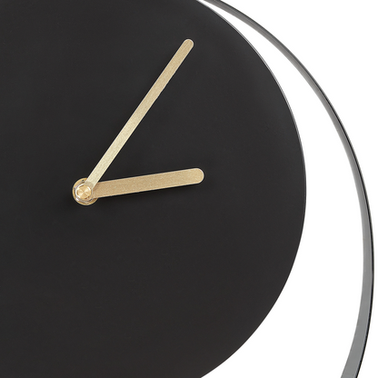 Black Gold 30cm Wall Clock Minimalist No Numerals