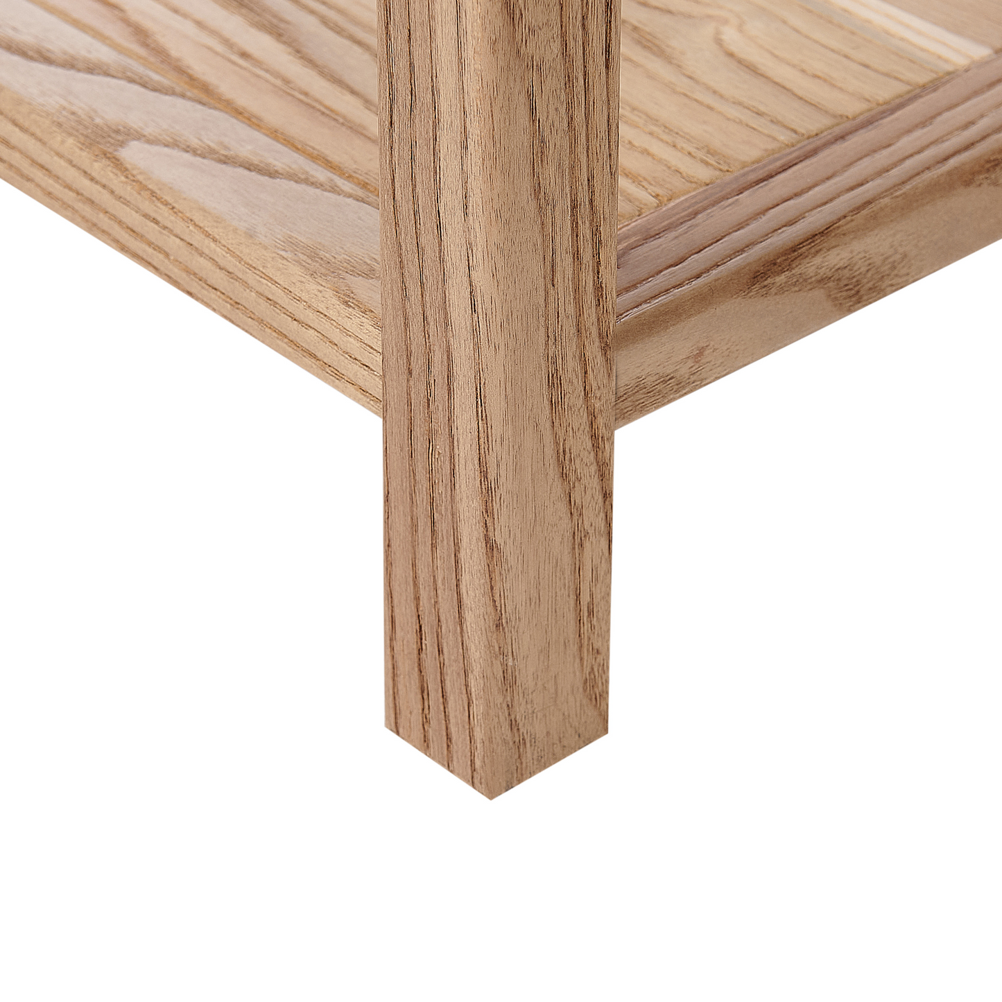 Rustic Console Table Light Natural Wood 100 x 31cm With 2 Drawers Hallway Furniture