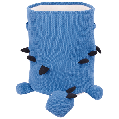 Blue Cotton Dinosaur Knitted Storage Basket Hamper