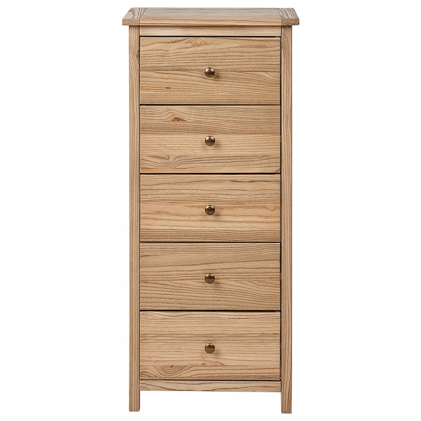 Hearth Timber Rustic Sassafras Five Drawer Chest Light Brown Sideboard Storage Ideal Living Room Organizer