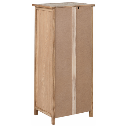 Hearth Timber Rustic Sassafras Five Drawer Chest Light Brown Sideboard Storage Ideal Living Room Organizer