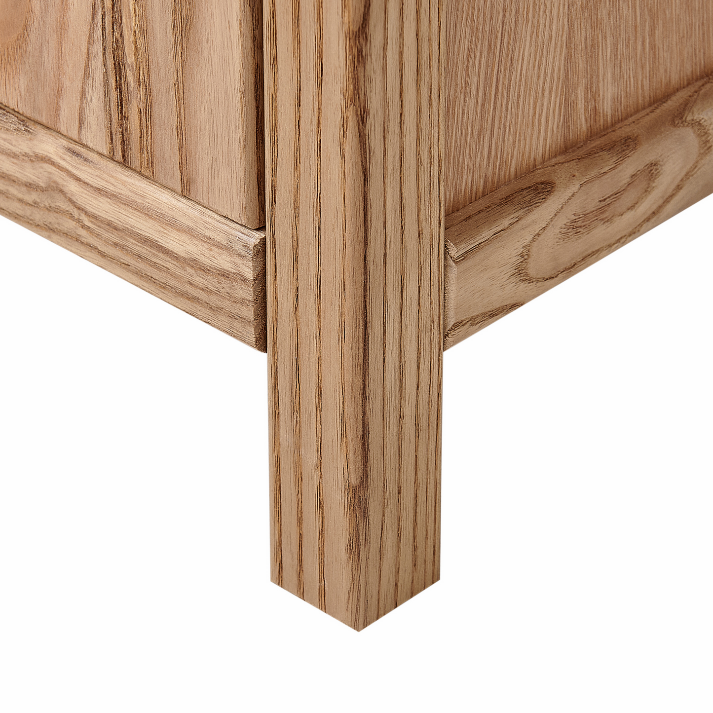 Sassafras Home 5 Drawer Sideboard Light Natural Wood Rustic Cabinet For Bedroom Living Room