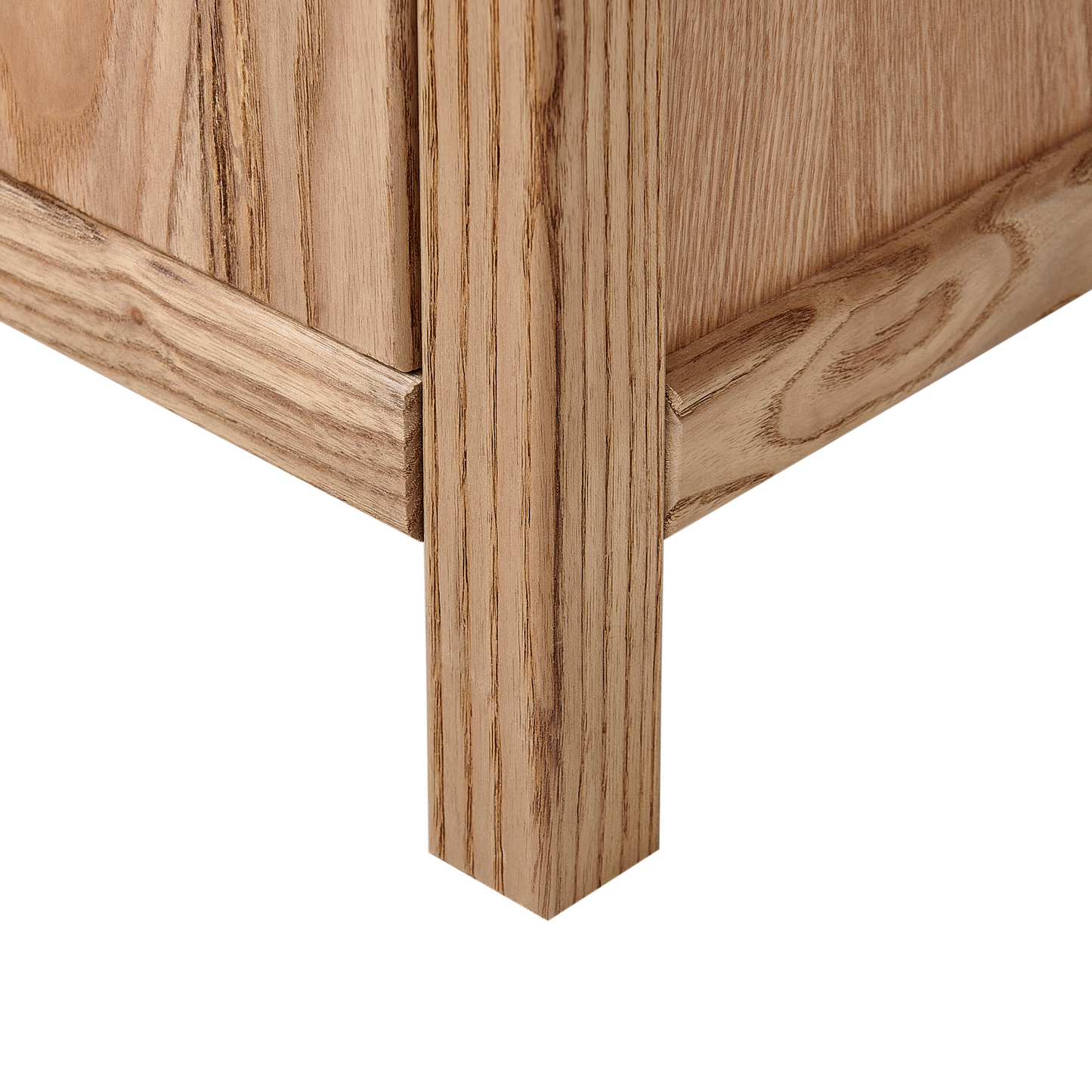 Sassafras Home Rustic TV Stand Natural Light Brown For Up To 58 Inch TV With Two Cabinets