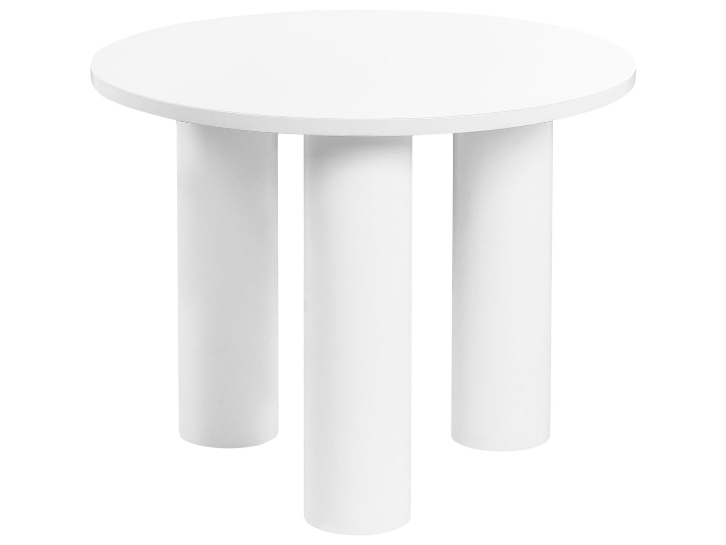 White Retro Round Coffee Table 60cm Engineered Wood