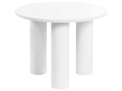 White Retro Round Coffee Table 60cm Engineered Wood