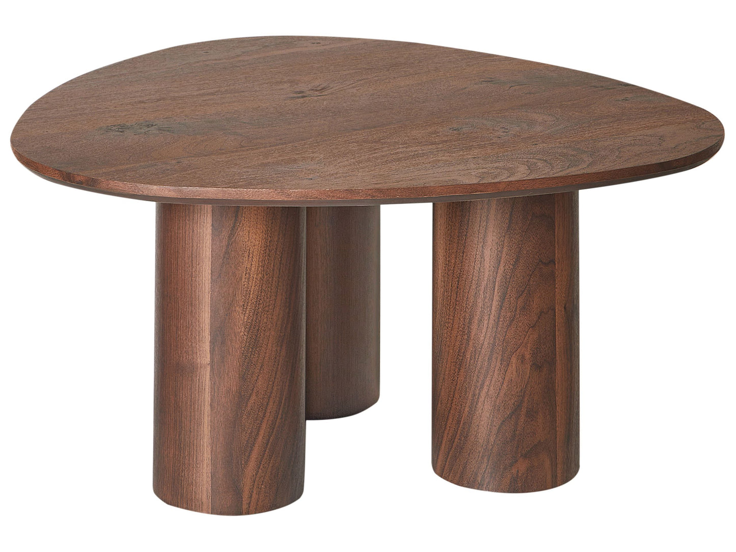 Dark Engineered Wood Coffee Table 75 x 75cm Retro Triangle