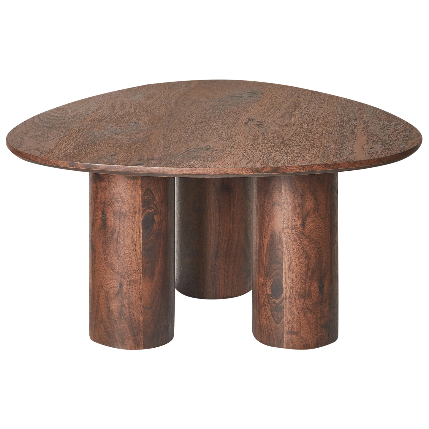 Dark Engineered Wood Coffee Table 75 x 75cm Retro Triangle