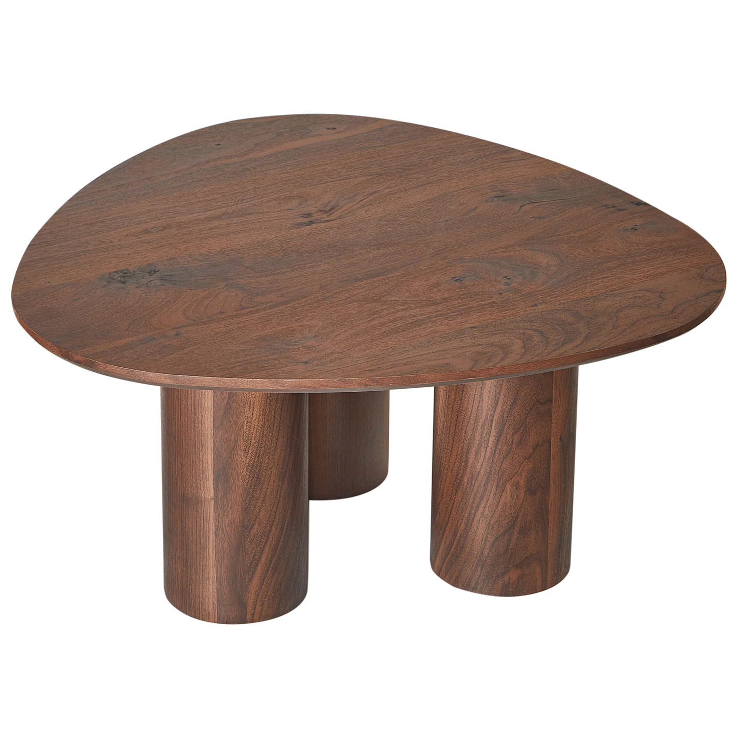 Dark Engineered Wood Coffee Table 75 x 75cm Retro Triangle