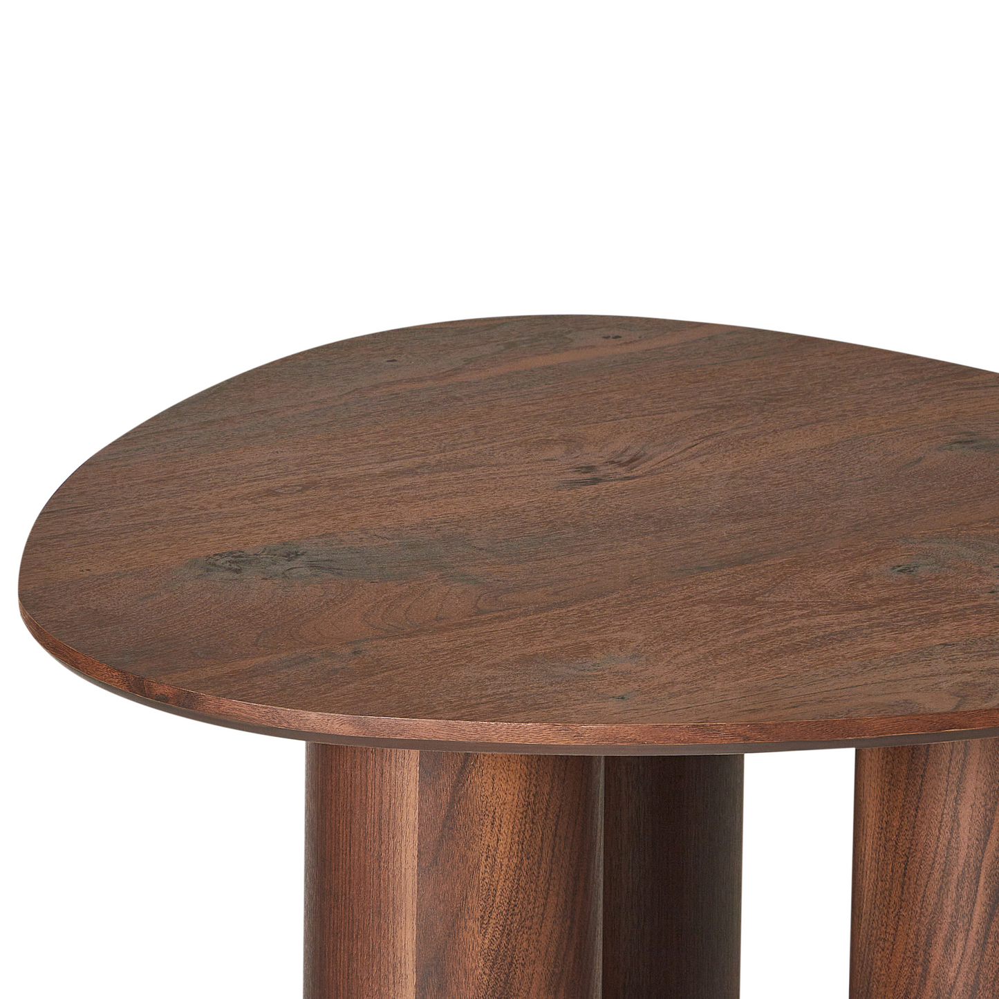 Dark Engineered Wood Coffee Table 75 x 75cm Retro Triangle