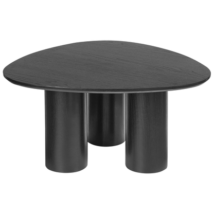 Black Engineered Wood Coffee Table 75 x 75cm Retro Triangle