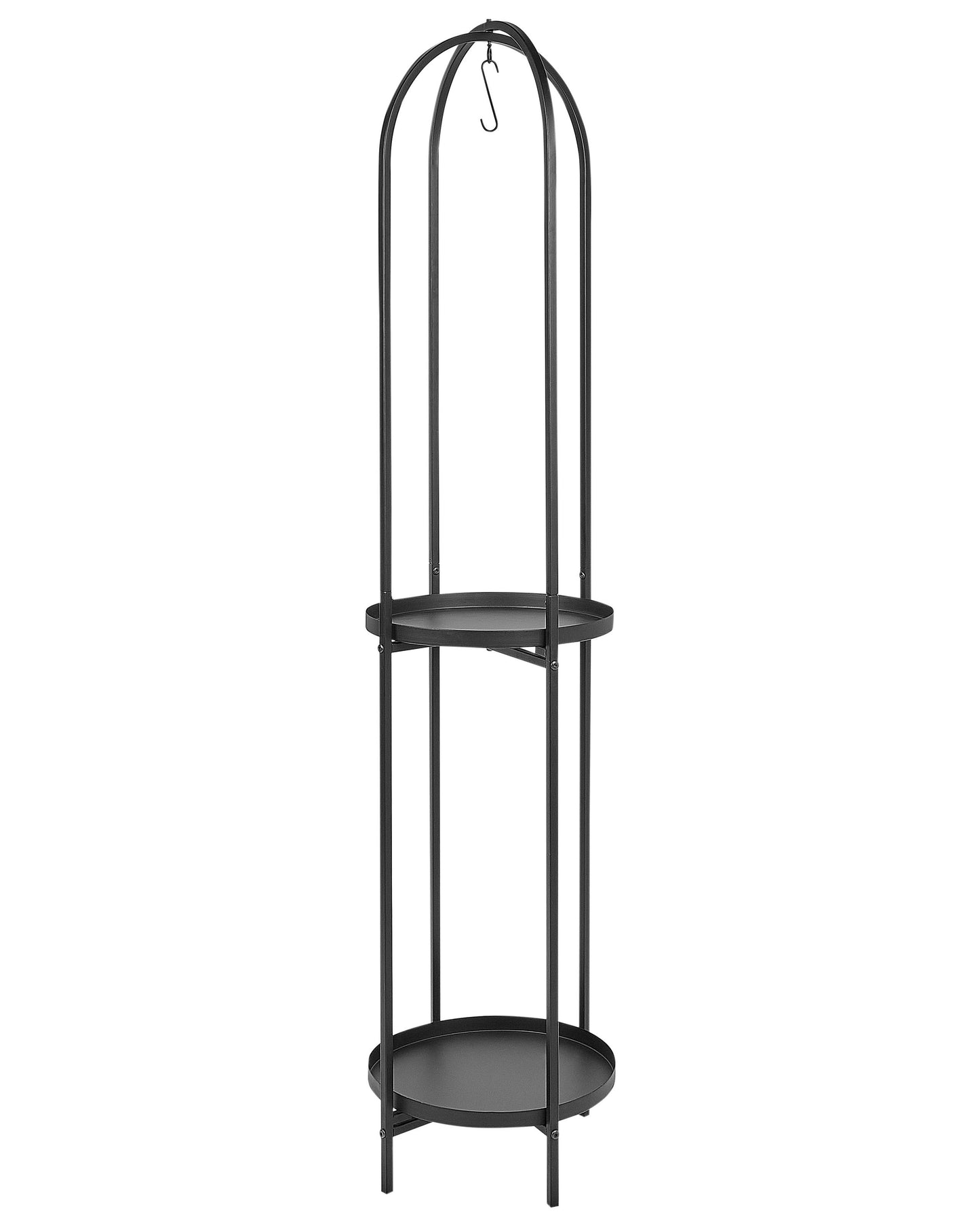 Black Iron Plant Stand 35 X 160cm Indoor Metal Flower Stand Modern Industrial