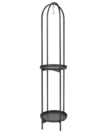 Black Iron Plant Stand 35 X 160cm Indoor Metal Flower Stand Modern Industrial