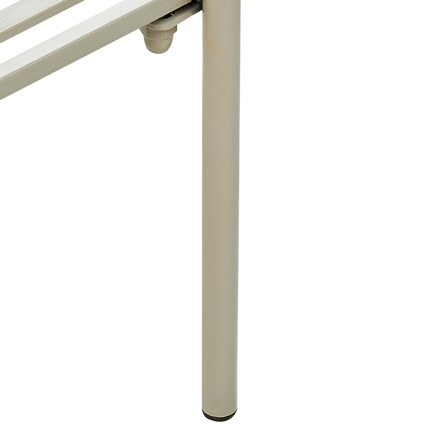 Raised Planter Box Beige Metal With Shelf Indoor Outdoor