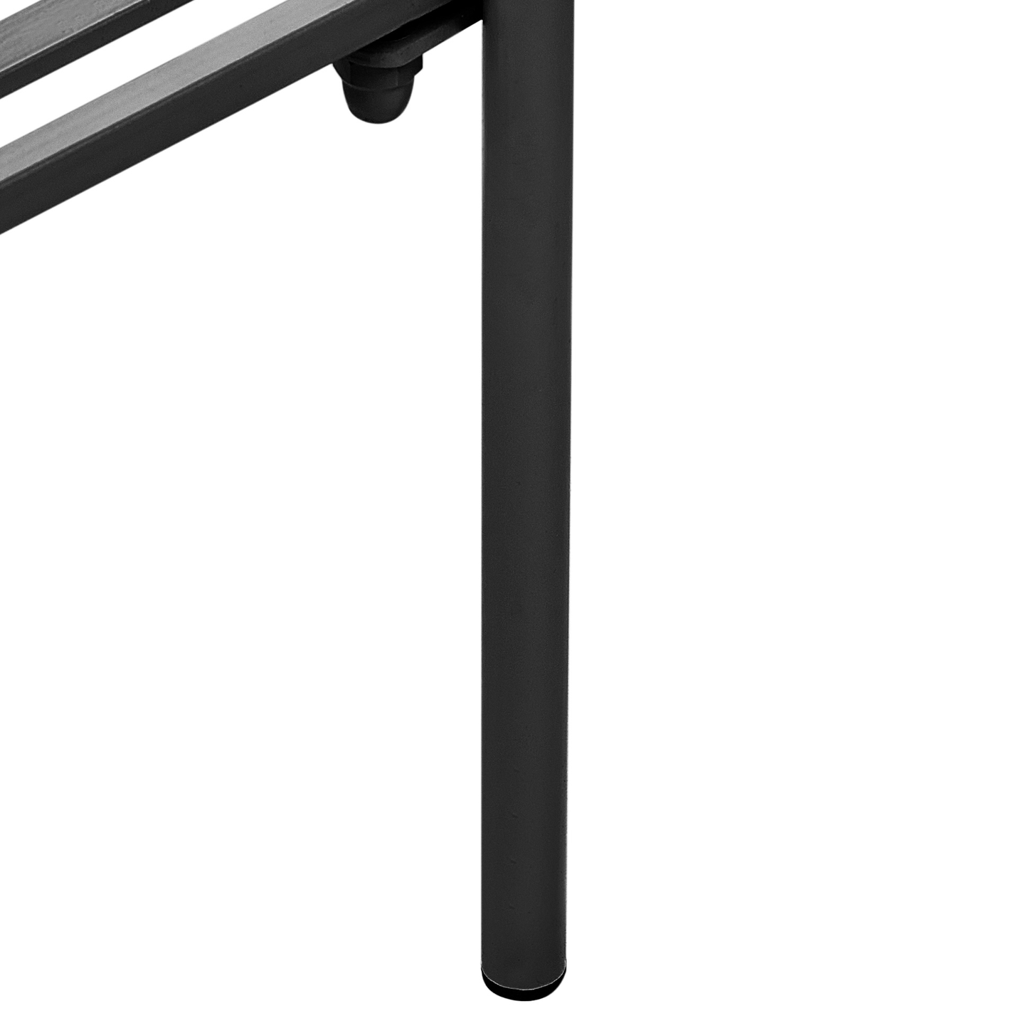 Raised Metal Planter Box With Built In Shelf Black