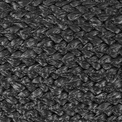 Floor Cushion Jute With EPS Beads Black 70 x 40 x 20cm