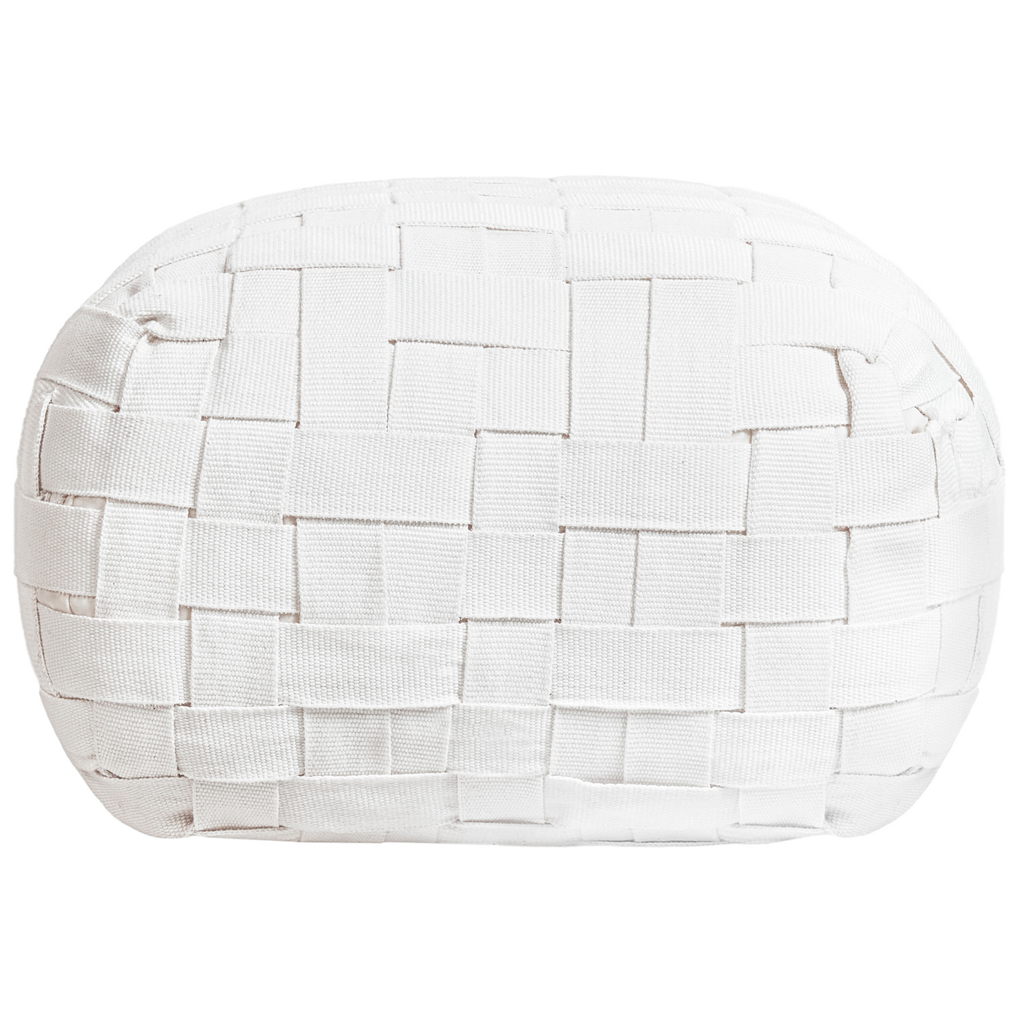 50 x 50 Off White Handwoven Boho Outdoor Pouffe