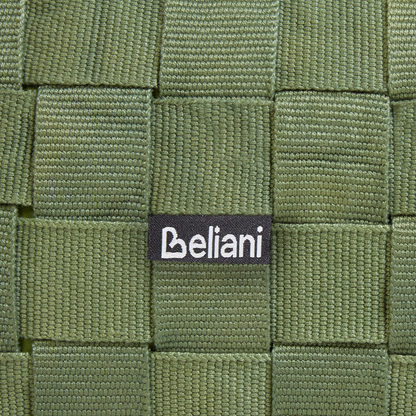 Garden Pouffe Green 50 x 50cm Handwoven Boho Outdoor Ottoman