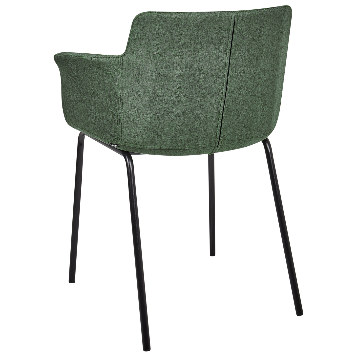 X Modern Green Polyester Dining Chair Set Of 2 Black Metal Legs