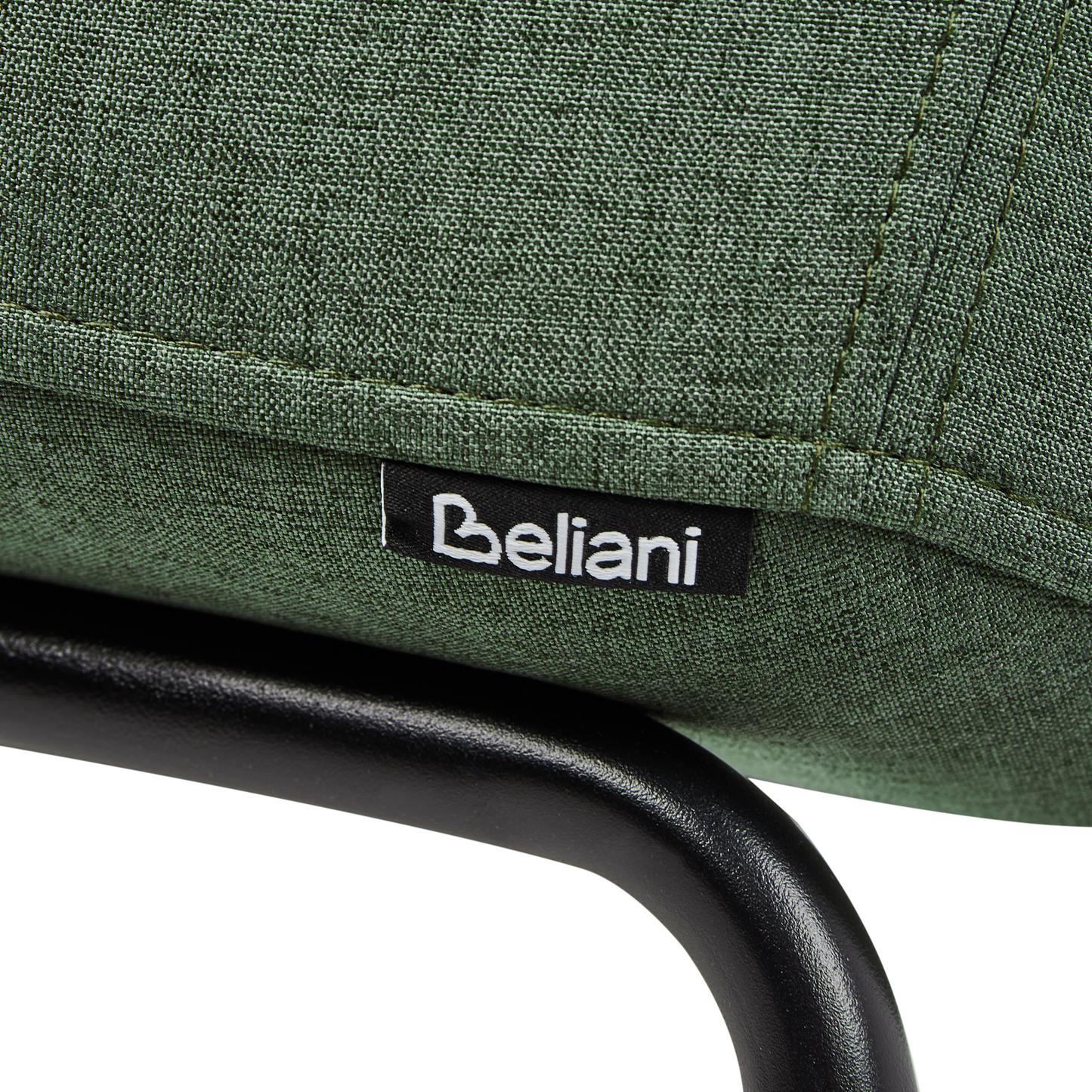 X Modern Green Polyester Dining Chair Set Of 2 Black Metal Legs