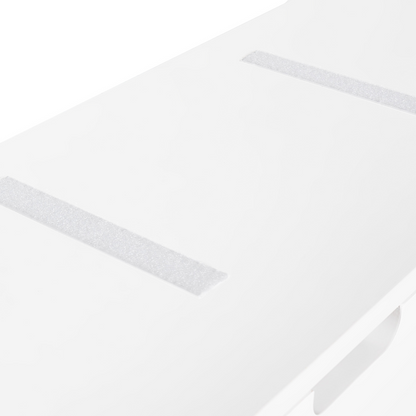 NordicHome White MDF Shoe Storage Cabinet Cushioned Seat Two Compartments Minimalist Hallway Organizer