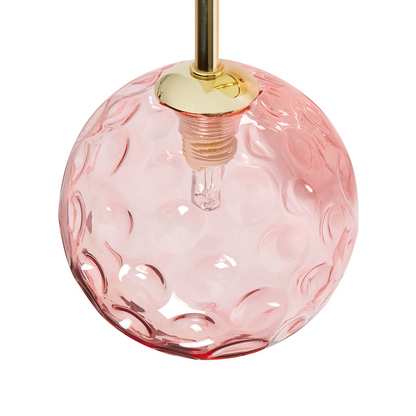 Pink Gold Glass Wall Lamps Set Of 2 Glam Modern