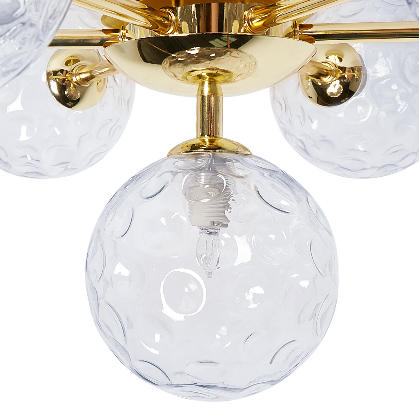 Seven Light Ceiling Chandelier Blue And Gold Glass And Iron Modern Glam Living Room