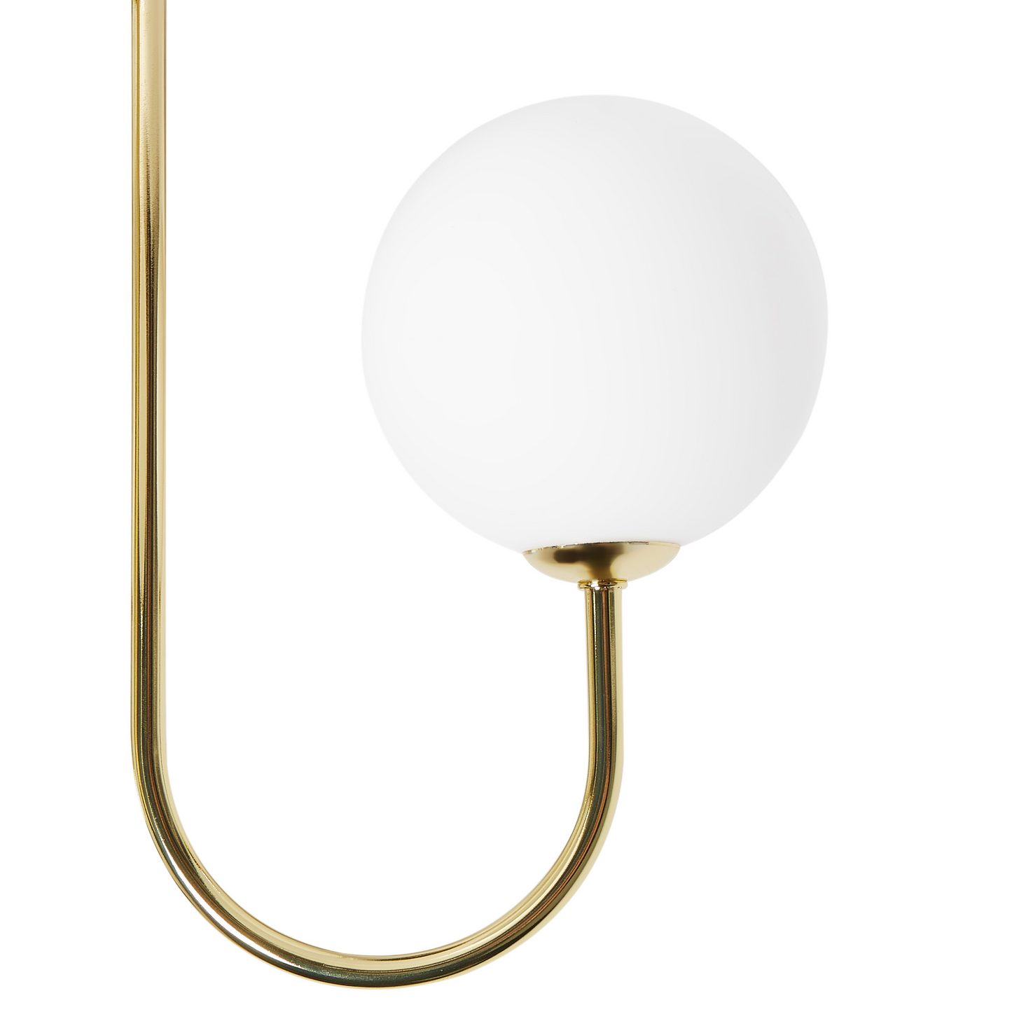 Three Light Ceiling Fixture White Gold Glass Iron
