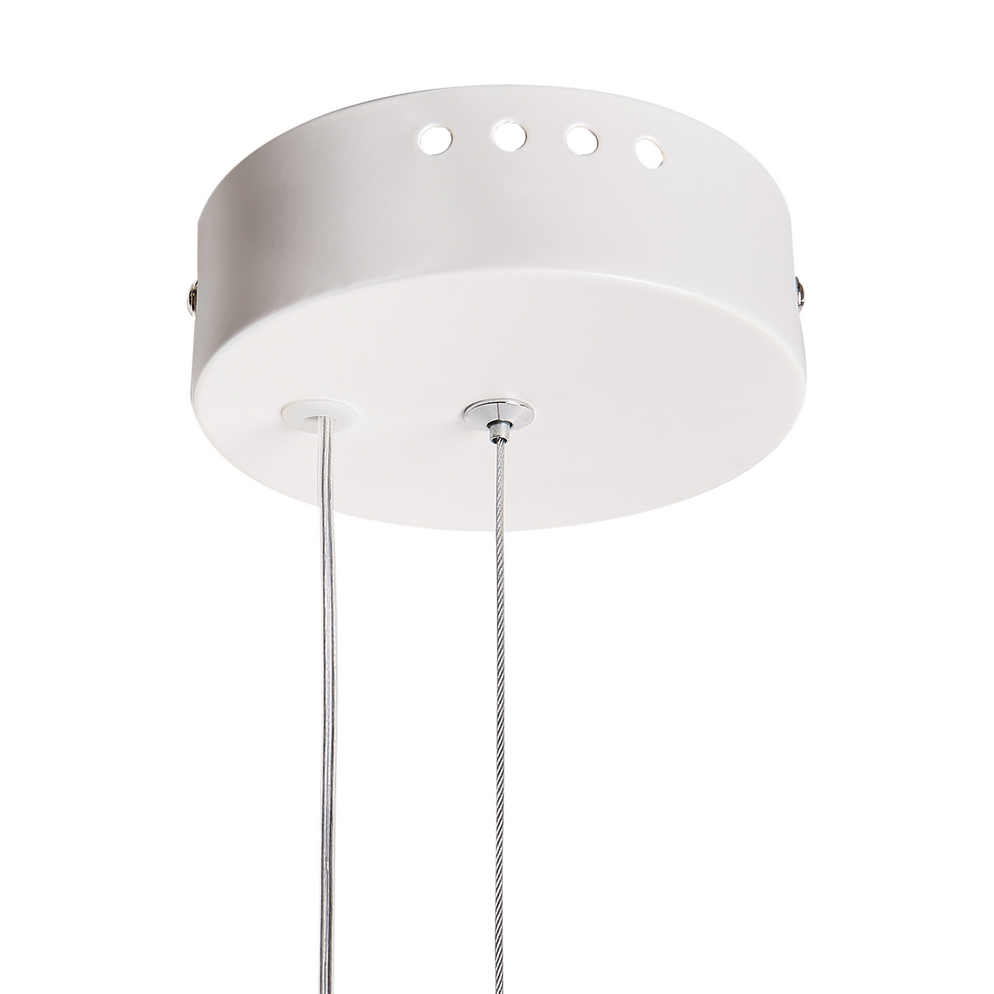 Pendant LED Lamp White Metal Acrylic Shade Open Bulb Wavy