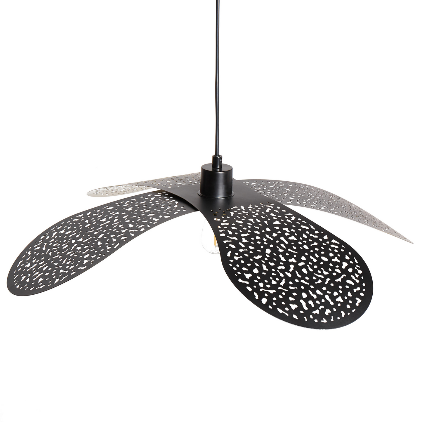 Pendant Lamp Black Iron Metal Shade Hanging Light