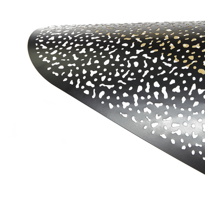 Black Iron Perforated Metal Pendant Lamp Modern Hanging Light With Sculptural Shade