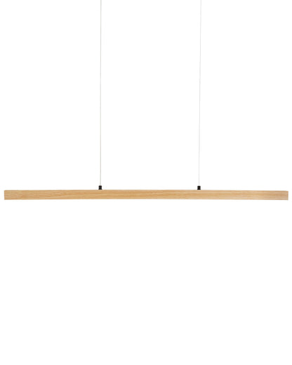 Pendant LED Lamp With Remote Dimming In Light Oak Wood
