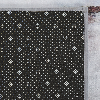Rug Brown Multicolour 80 x 150cm 3D Print Low Pile Modern