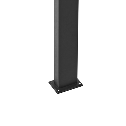 Solar LED Bollard Lamp 50cm Black Post Light Motion Sensor