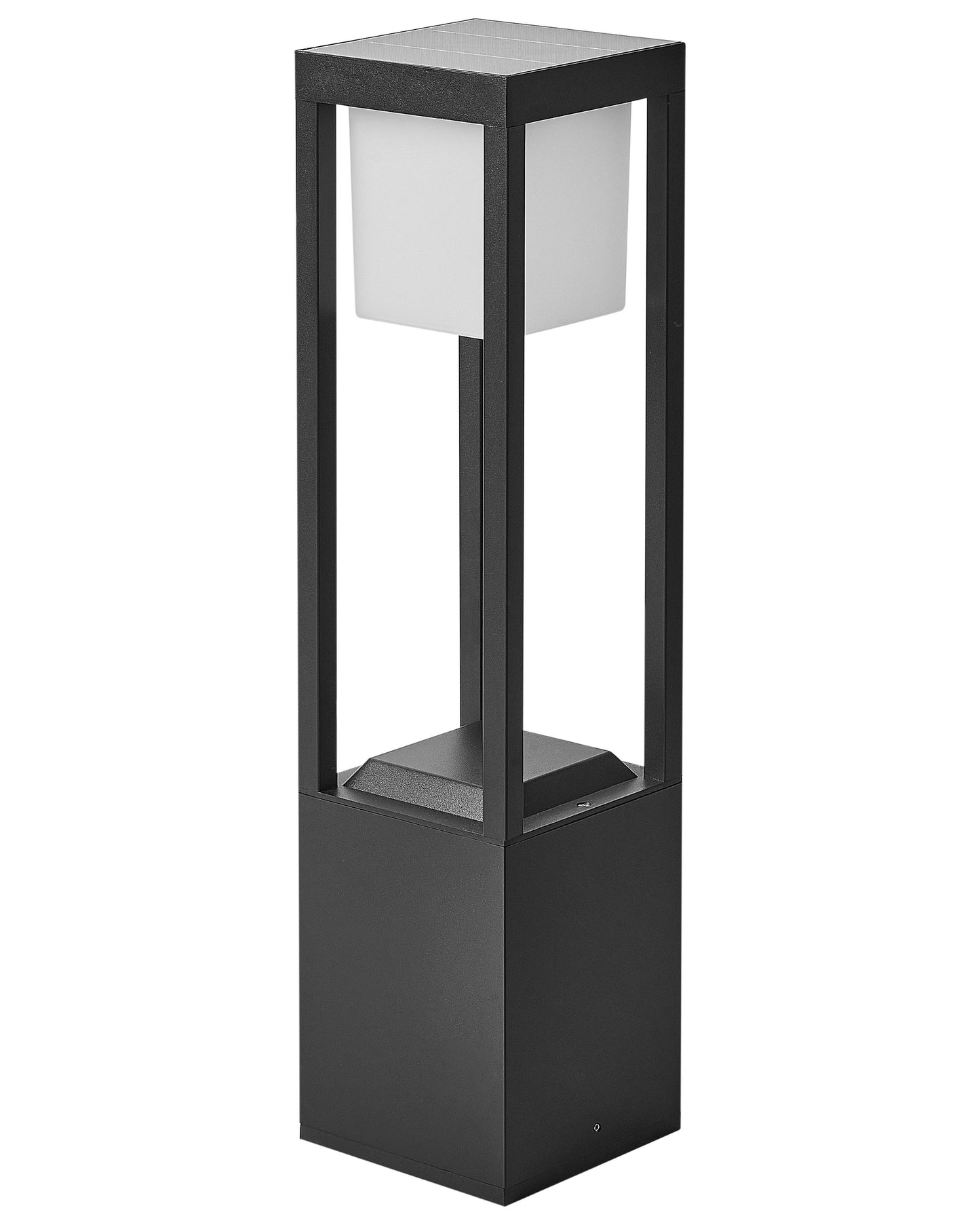 Solar LED Bollard Lamp 60cm Black Metal