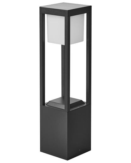 Solar LED Bollard Lamp 60cm Black Metal