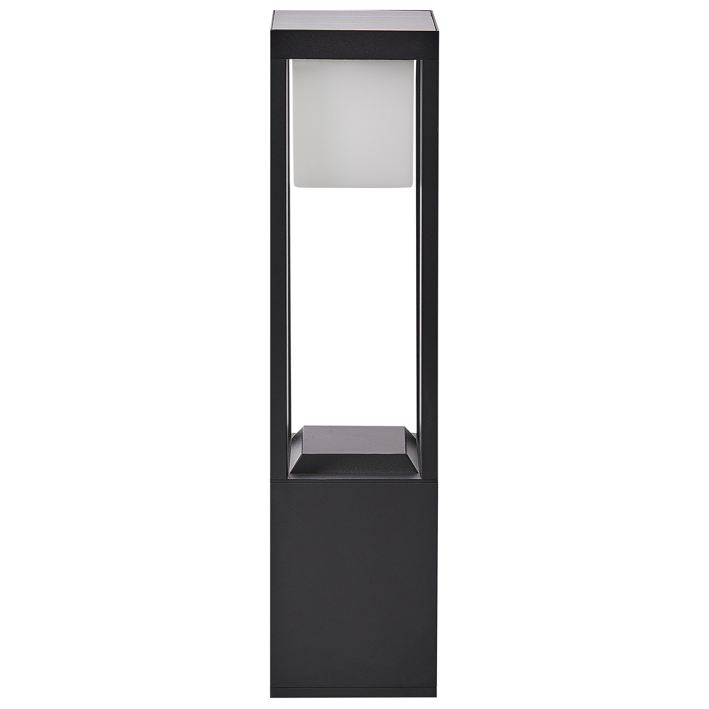 Solar LED Bollard Lamp 60cm Black Metal