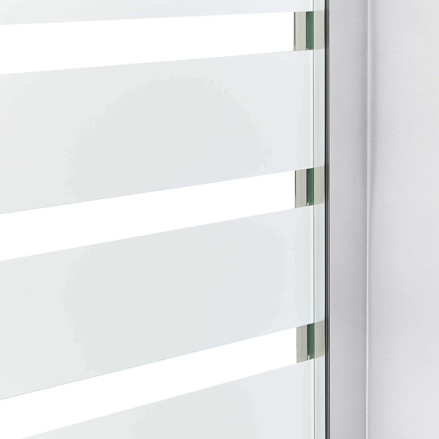 Silver Frosted Glass Shower Screen 140 x 120cm Adjustable