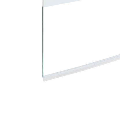 Silver Frosted Glass Shower Screen 140 x 120cm Adjustable