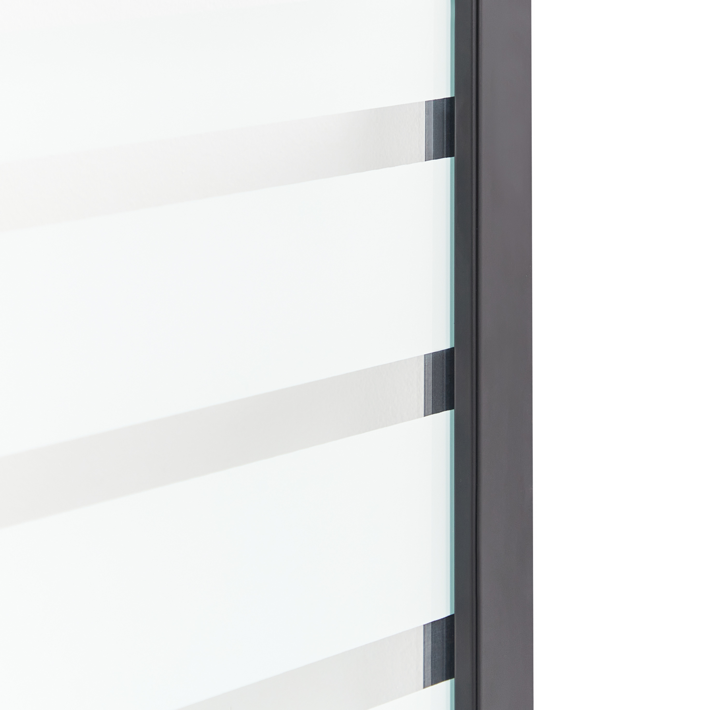 Zenith Shower Bath Screen With Doors Black Glass 140 X 120cm
