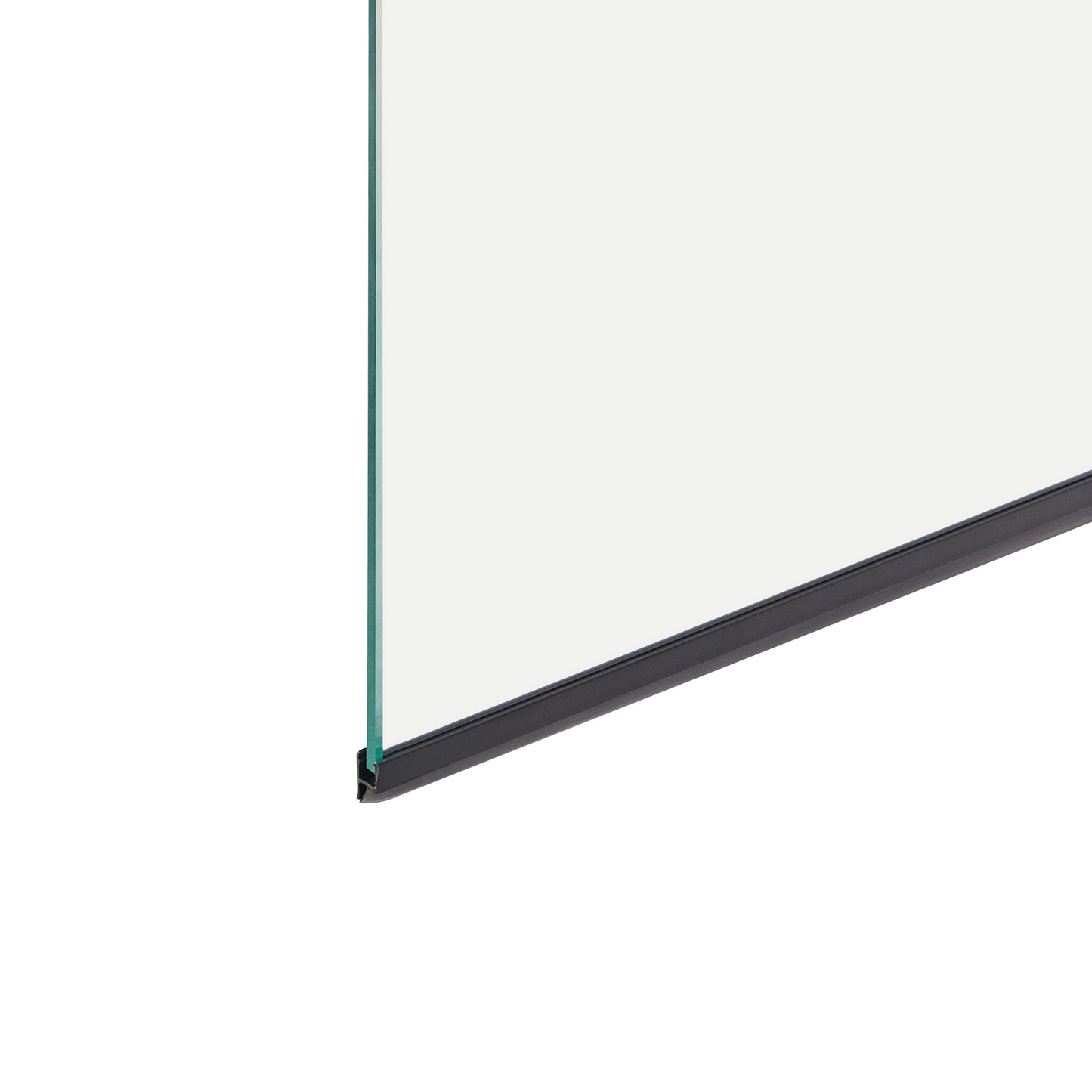 Zenith Shower Bath Screen With Doors Black Glass 140 X 120cm