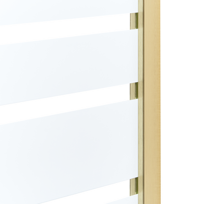 Shower Screen Doors Gold Frosted Tempered Glass 140 x 100cm