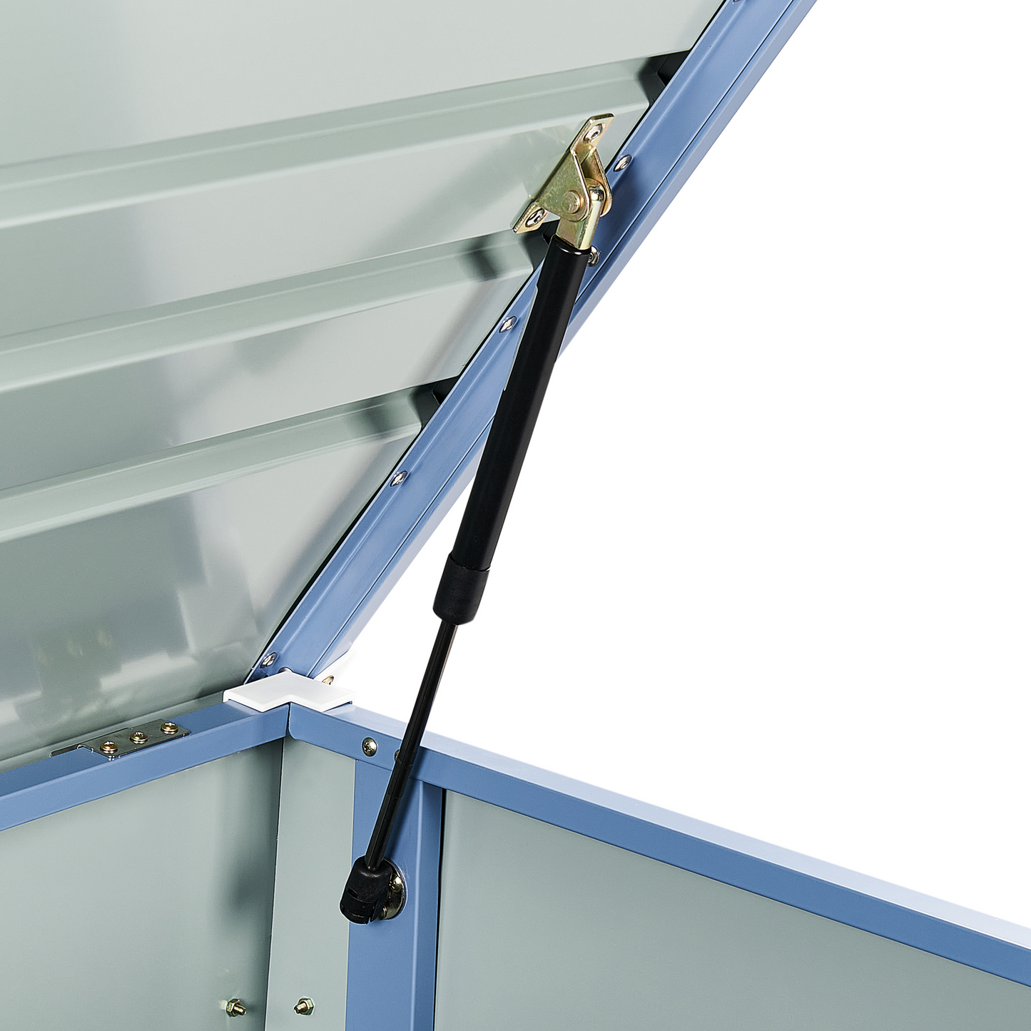Lockable Outdoor Storage Box Blue Galvanized Steel 300L