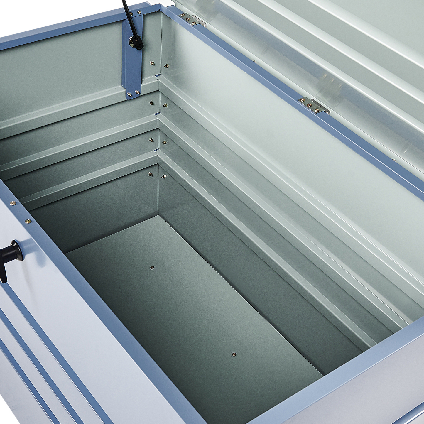 Lockable Outdoor Storage Box Blue Galvanized Steel 300L